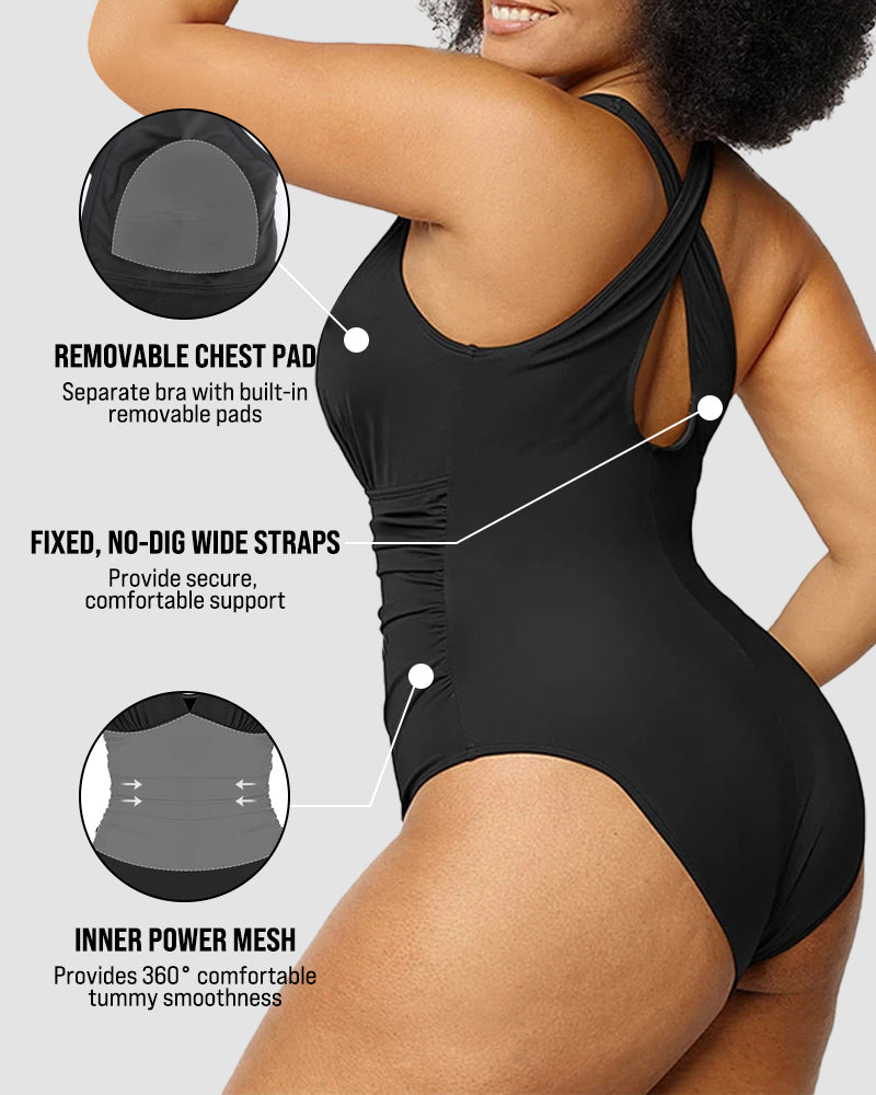 Shesways® Smart Sculpt Plunge Swimsuit Flatter Your Figure