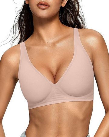 Deep V Wireless Push-Up Bra