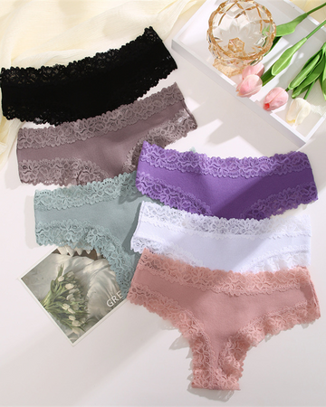 Shesways® Cotton Lace Low Rise Brazilian Bikini