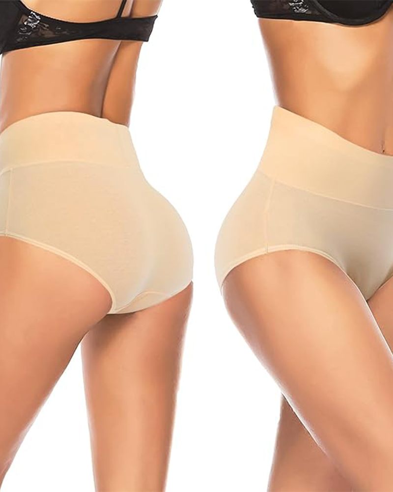 Shesways® High Waisted Cotton Full Coverage Briefs