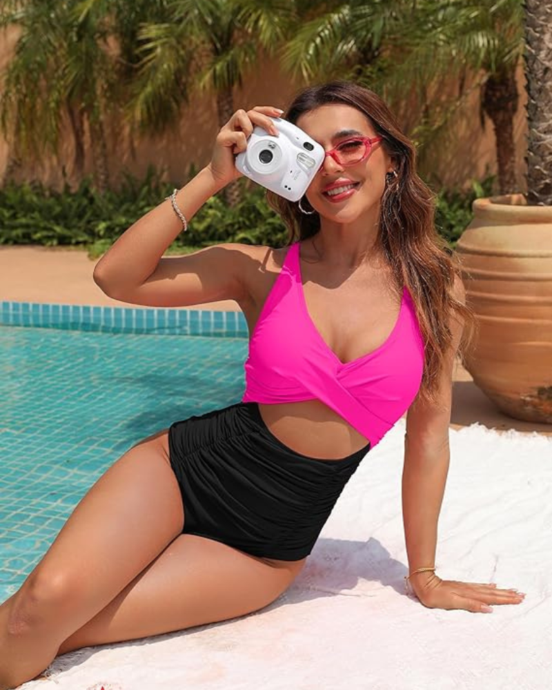 Shesways® One Piece Swimsuits Push Up Tummy Control Bathing Suits