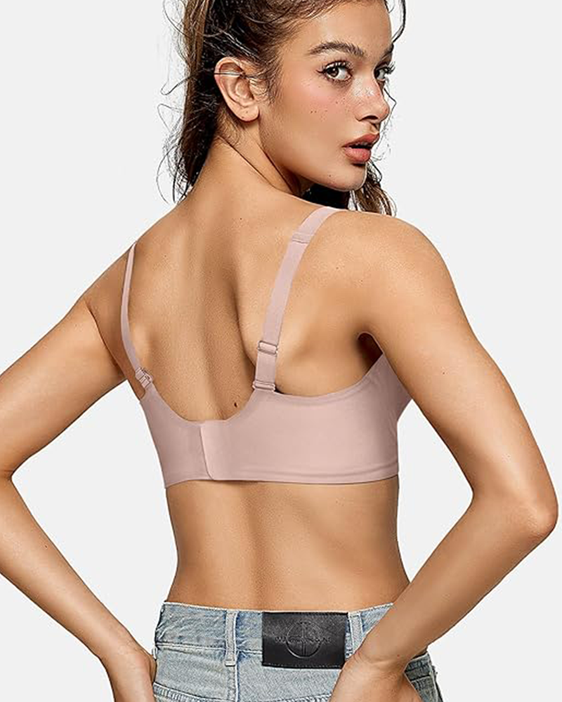 Deep V Wireless Push-Up Bra