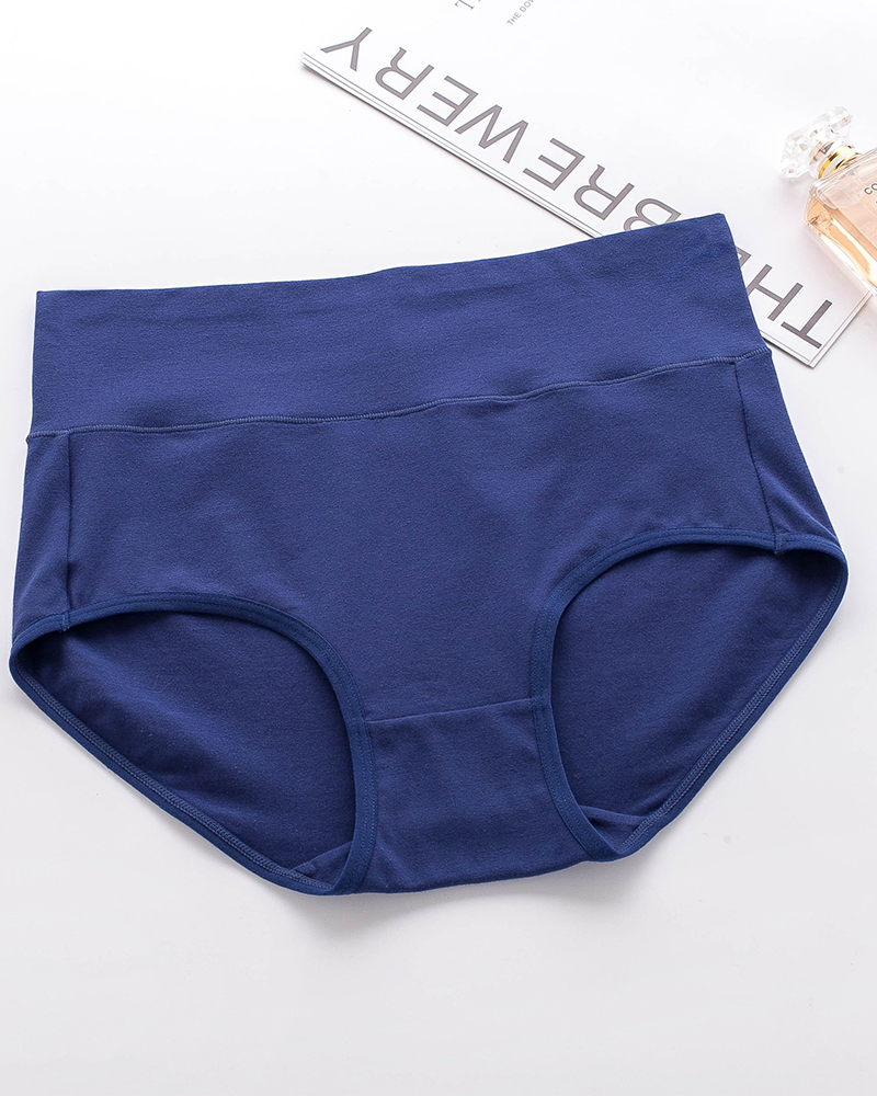 Shesways® High Waisted Cotton Full Coverage Briefs