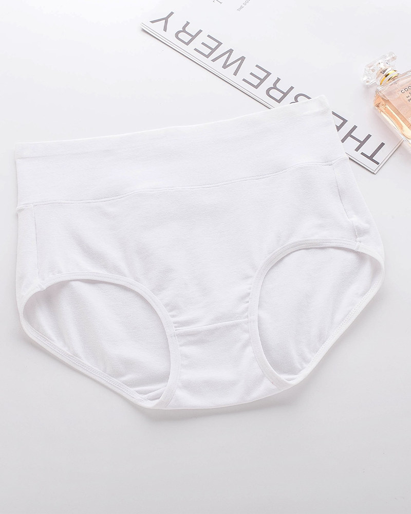 Shesways® High Waisted Cotton Full Coverage Briefs