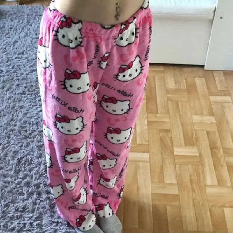 Cute Hello Kitty Pajama Pants – Cozy Y2K Loungewear