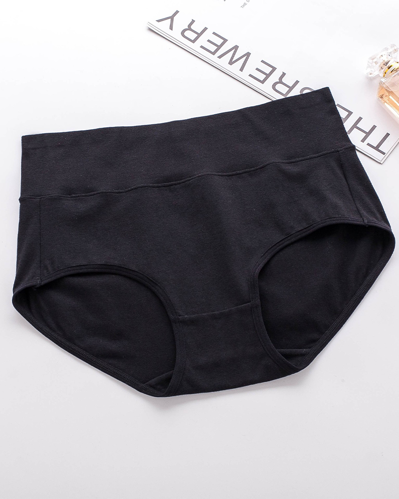 Shesways® High Waisted Cotton Full Coverage Briefs