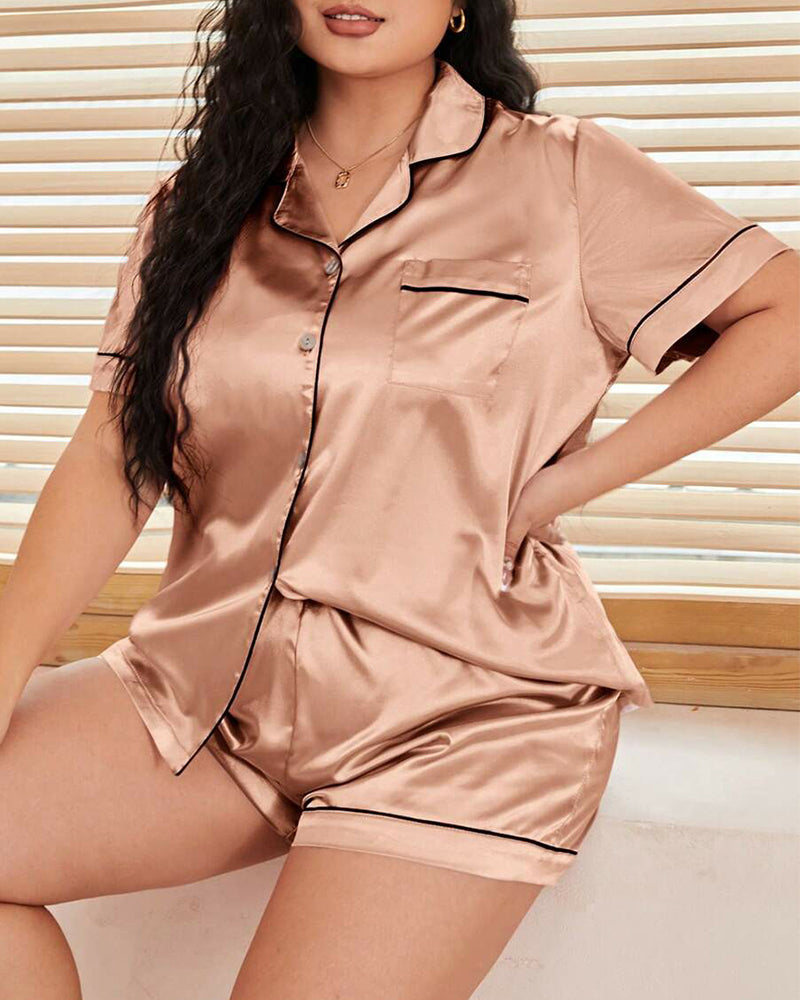 Plus Size Cute Pajamas – Tee & Shorts