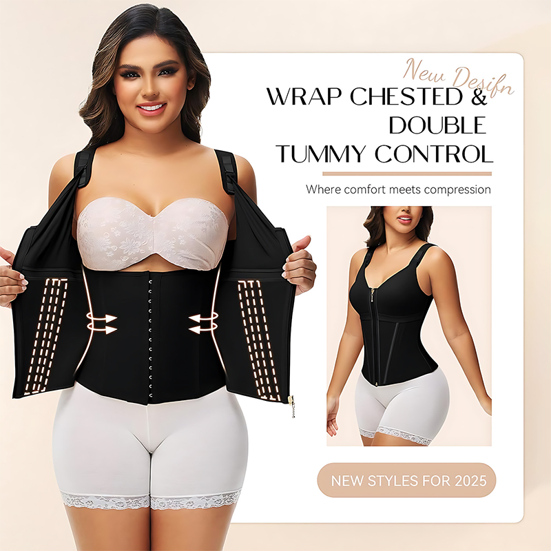 Enhanced Shaping Corset Top — Slimming Waist Trainer & Push-Up Vest