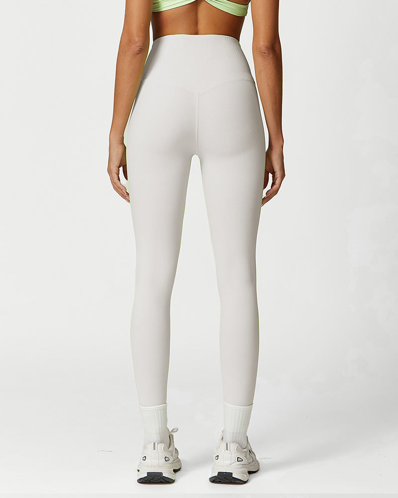 Shesways®High Waist Ribbed Workout Leggings