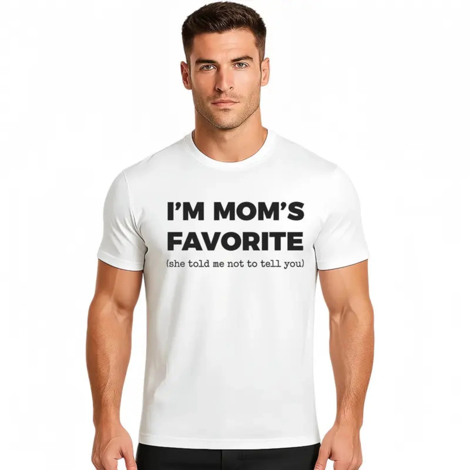 Funny “I’m Mom’s Favorite” T-Shirt – Cotton Graphic Tee