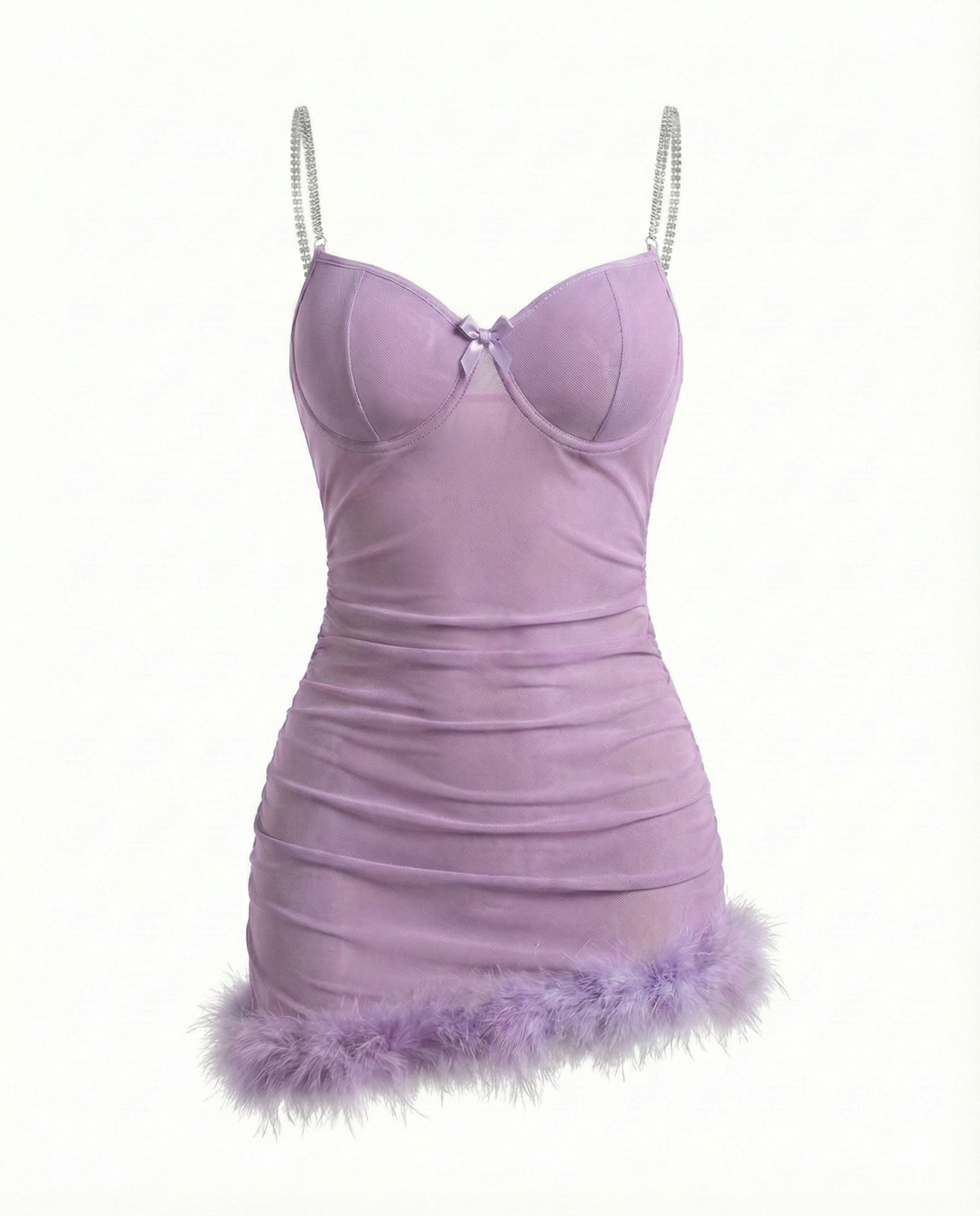 Sexy See-Through Slim Fit Temptation Suspender Nightdress(With pants)