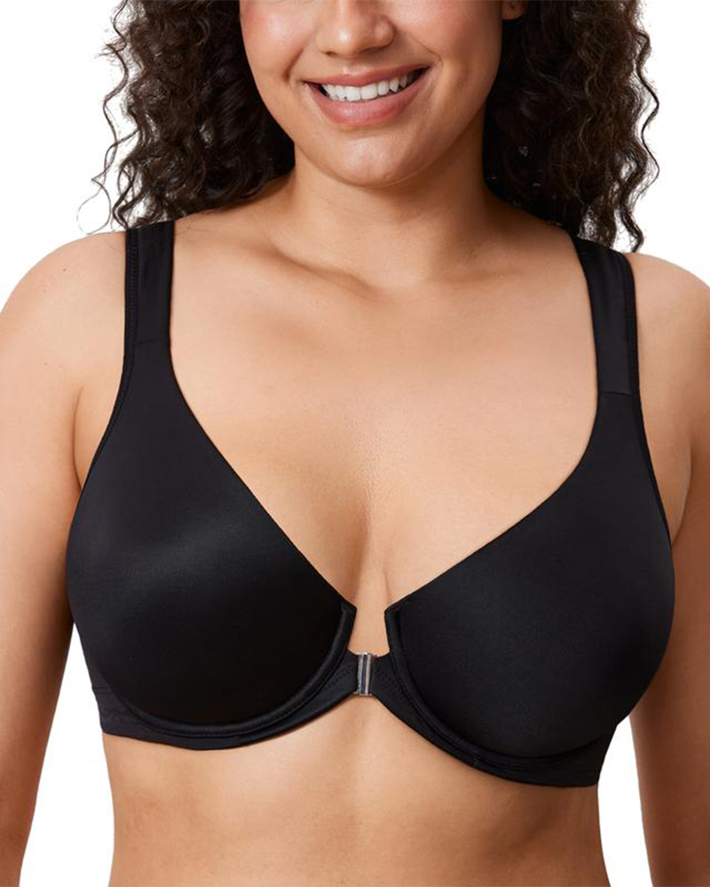 Women's Front Closure Posture Support Underwire Seamless Bra