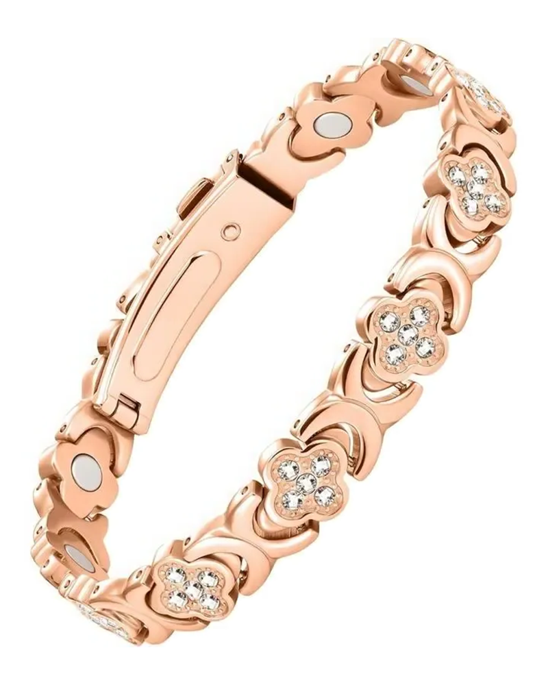 Crystal Magnetic Four-Leaf Clover Bracelet