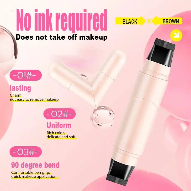 Rotating Dual-Head Eyeliner Pen – Wing Stamp, Quick-Dry, Long-Lasting & Smudge-Proof for Perfect Cat Eyes