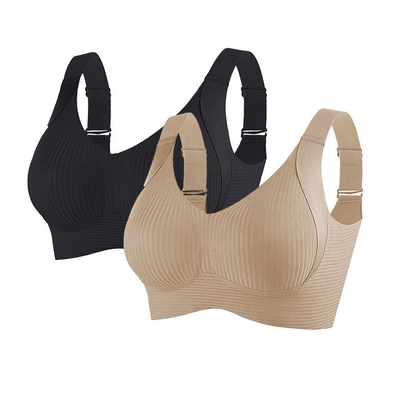 Wireless Ribbed Bralette – Seamless, Breathable Comfort (2–4 Pack)