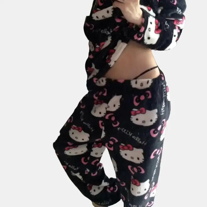 Cute Hello Kitty Pajama Pants – Cozy Y2K Loungewear