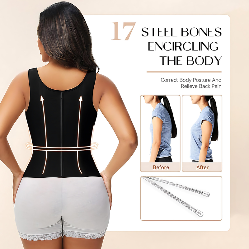 Enhanced Shaping Corset Top — Slimming Waist Trainer & Push-Up Vest