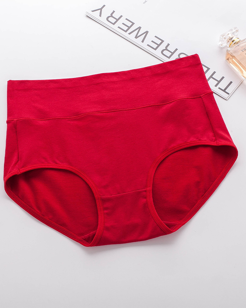 Shesways® High Waisted Cotton Full Coverage Briefs