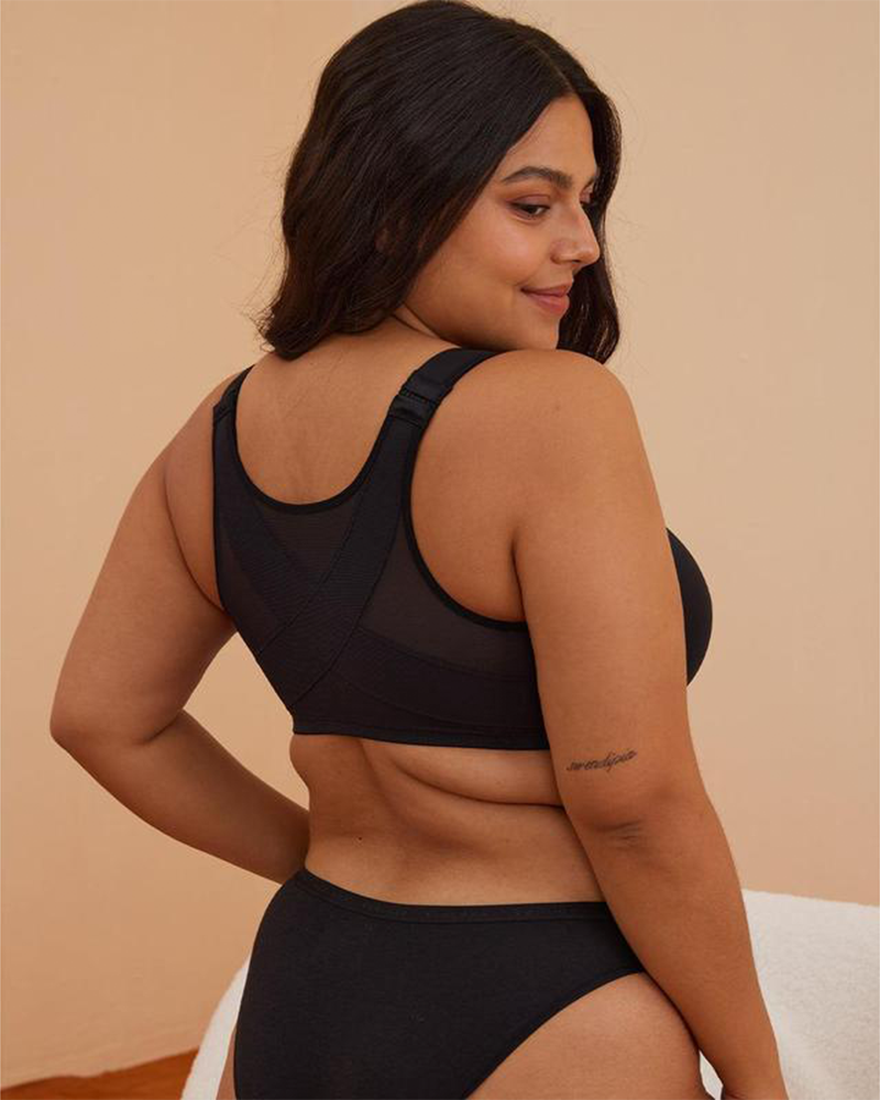 Women's Front Closure Posture Support Underwire Seamless Bra