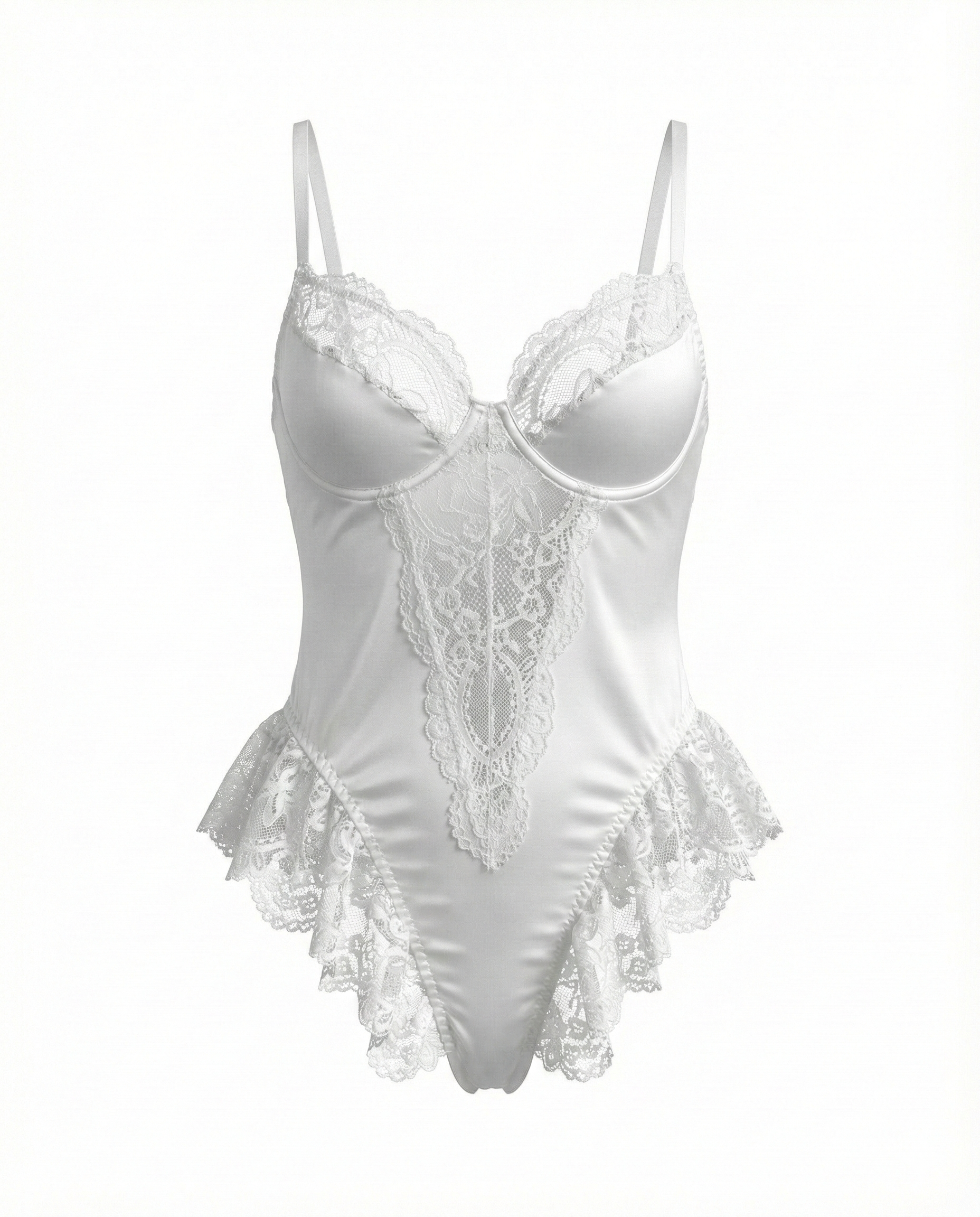 Sexy Floral Lace Jumpsuit with Ruffles – Slimming & Comfortable