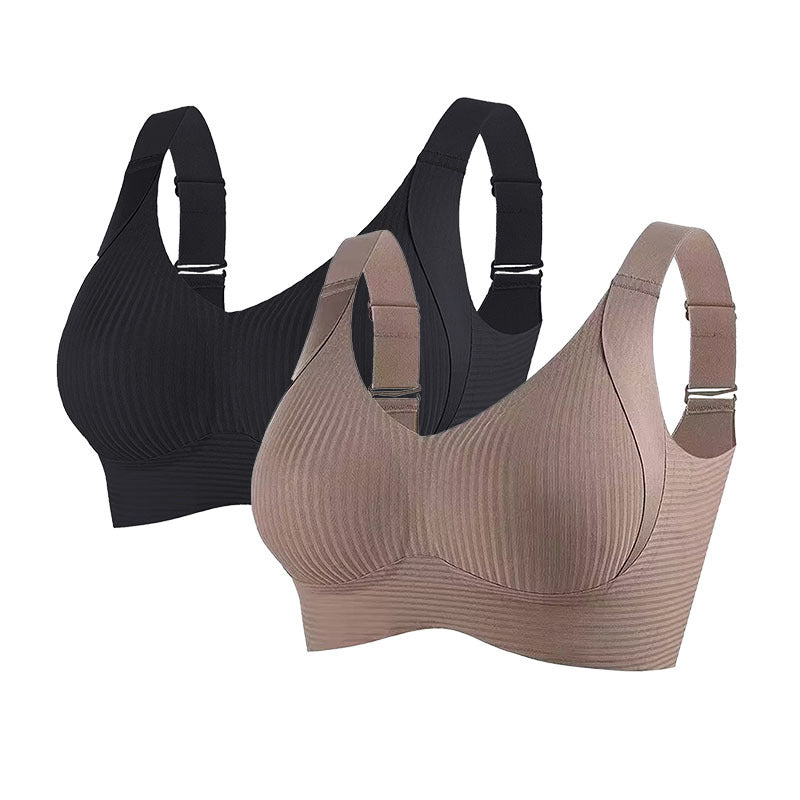 Wireless Ribbed Bralette – Seamless, Breathable Comfort (2–4 Pack)