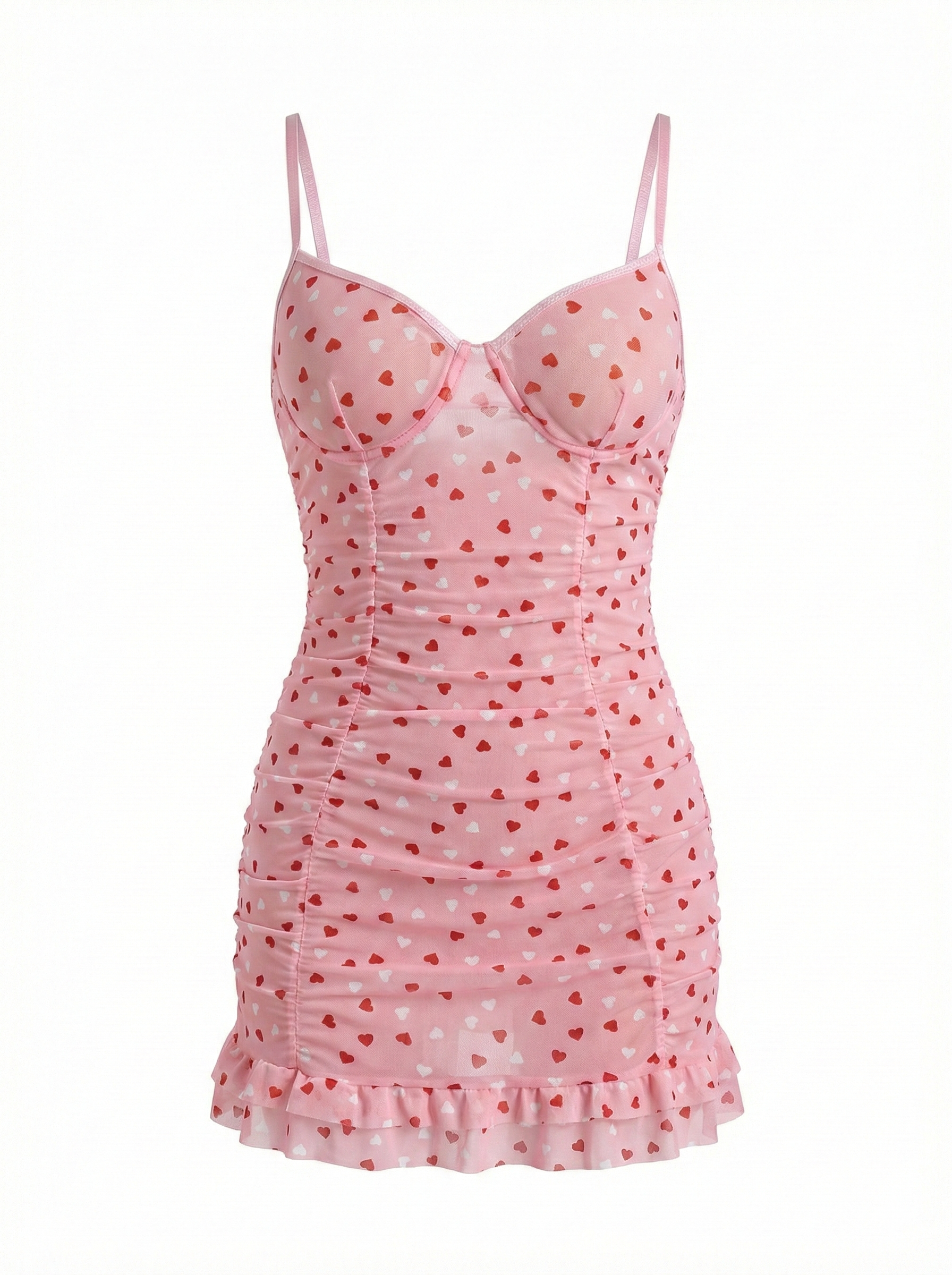 Women's Sweet Print Simple Lace Nightdress Set