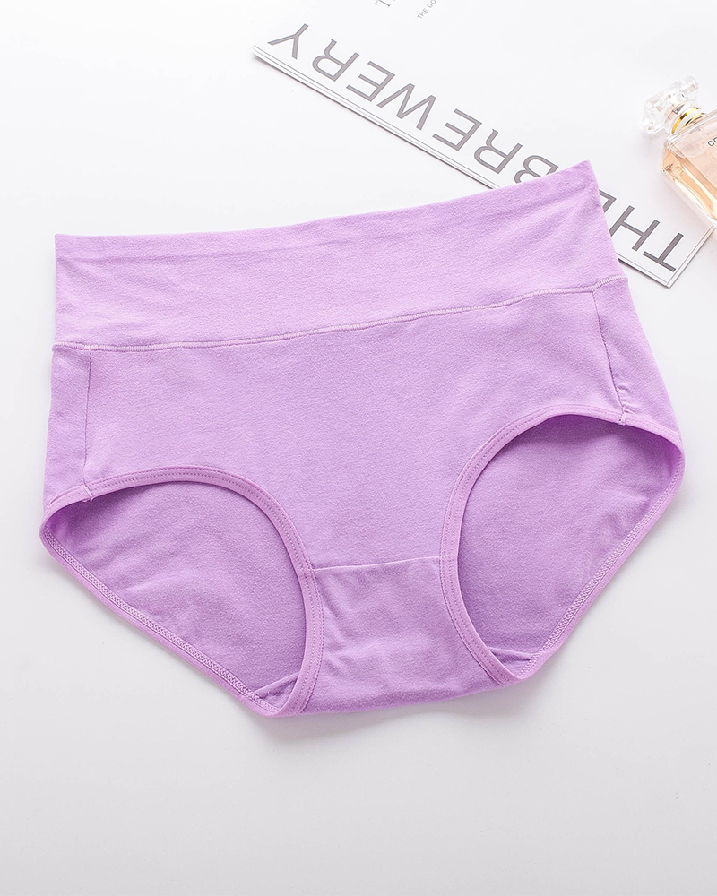 Shesways® High Waisted Cotton Full Coverage Briefs