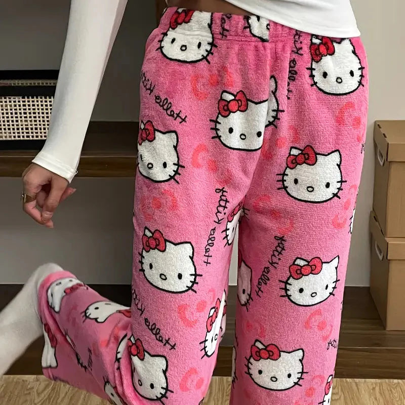 Cute Hello Kitty Pajama Pants – Cozy Y2K Loungewear