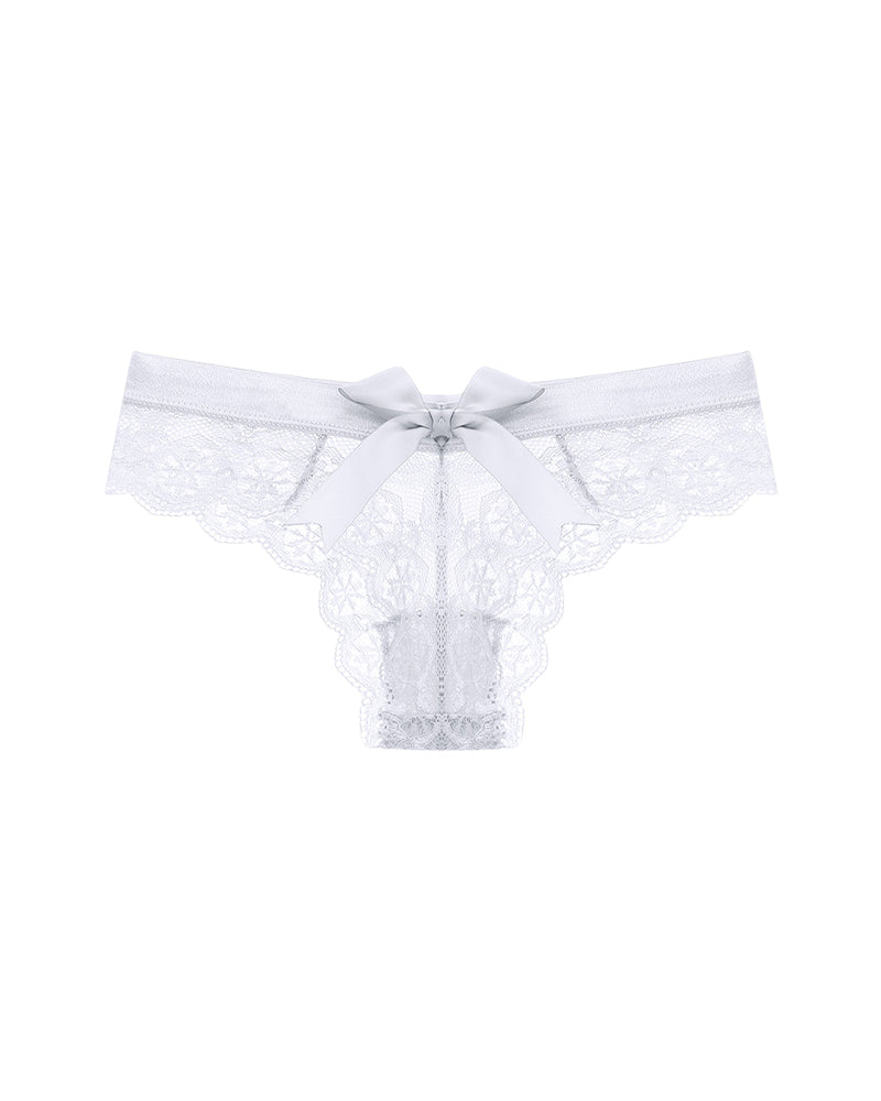 4-Pack Women’s Low-Waist Seamless Breathable Bow Lace Panties