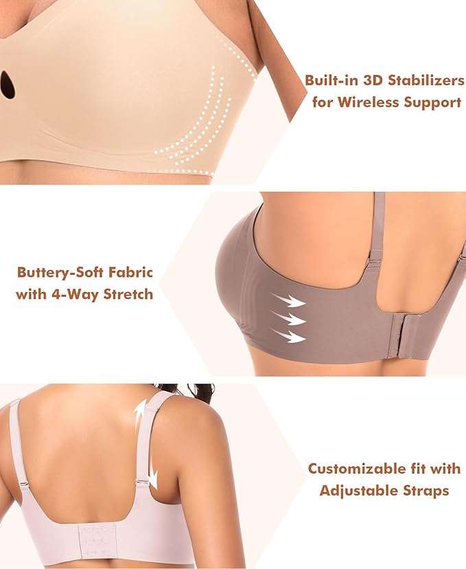 Invisible Jelly Lift Bra with Breathable Water Drop Hollow