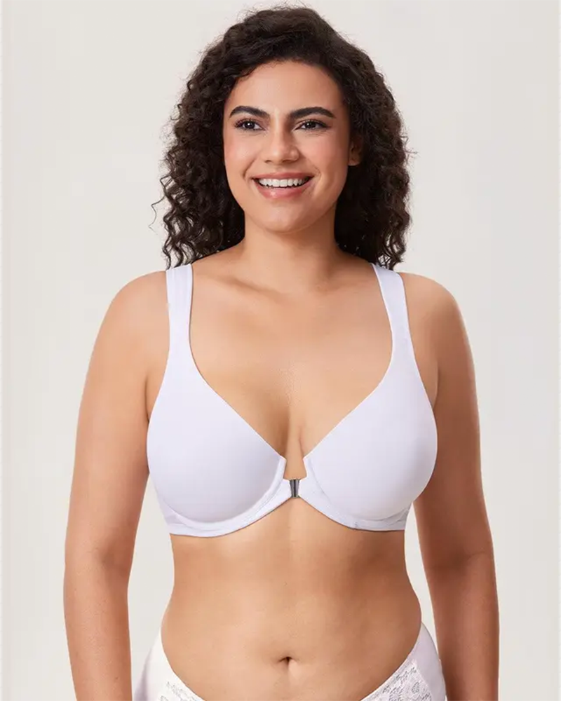 Women's Front Closure Posture Support Underwire Seamless Bra