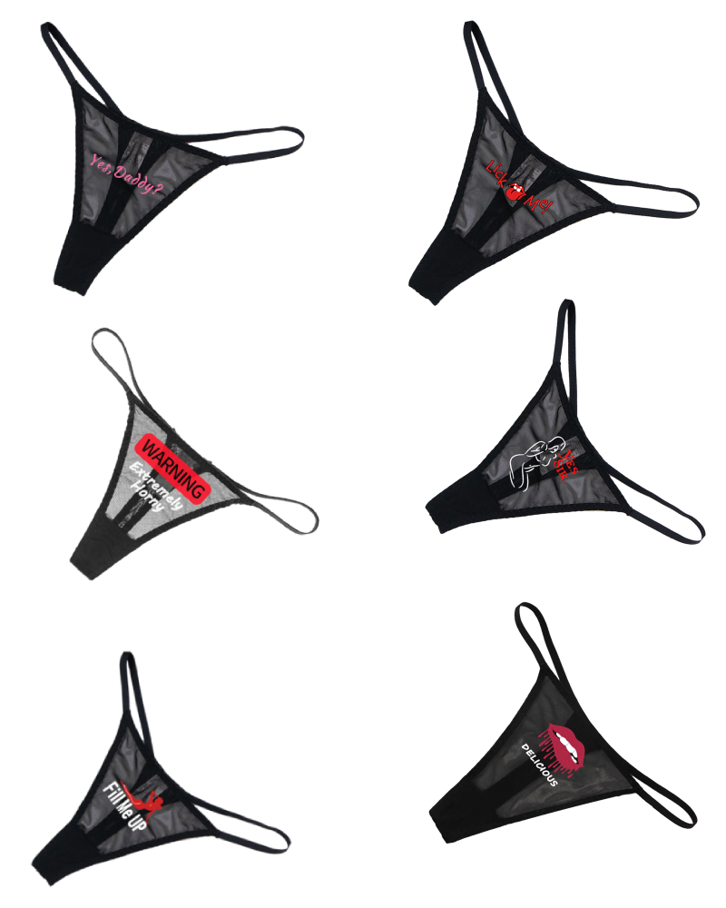 Sexy Low-Rise Mesh T-Back Panties