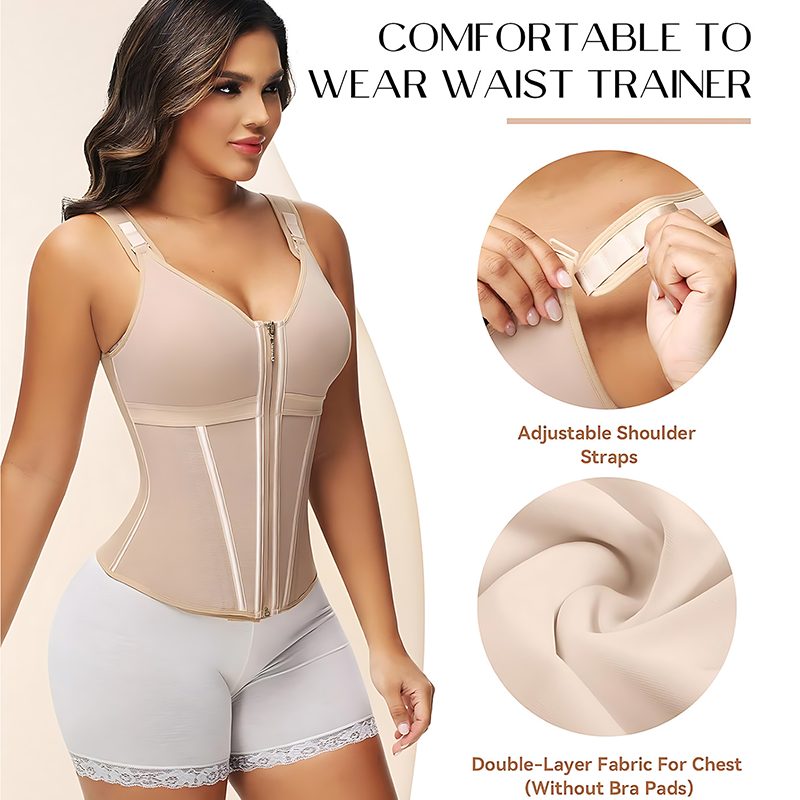 Enhanced Shaping Corset Top — Slimming Waist Trainer & Push-Up Vest