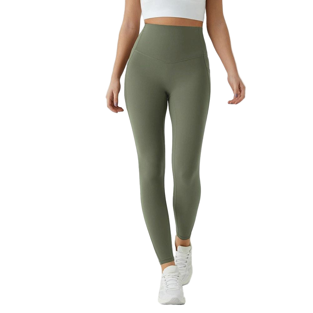 High Waisted Tummy Control Leggings with Side Pockets – 4-Way Stretch.