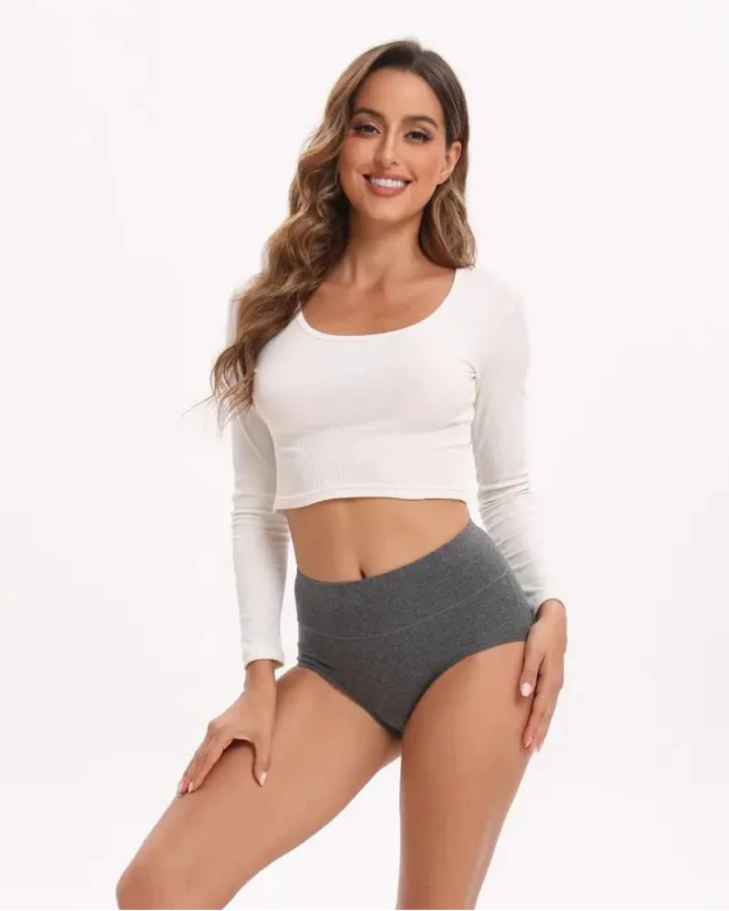 Women’s High Waisted Cotton Panties 5-Pack – Soft, Breathable Full Coverage Briefs