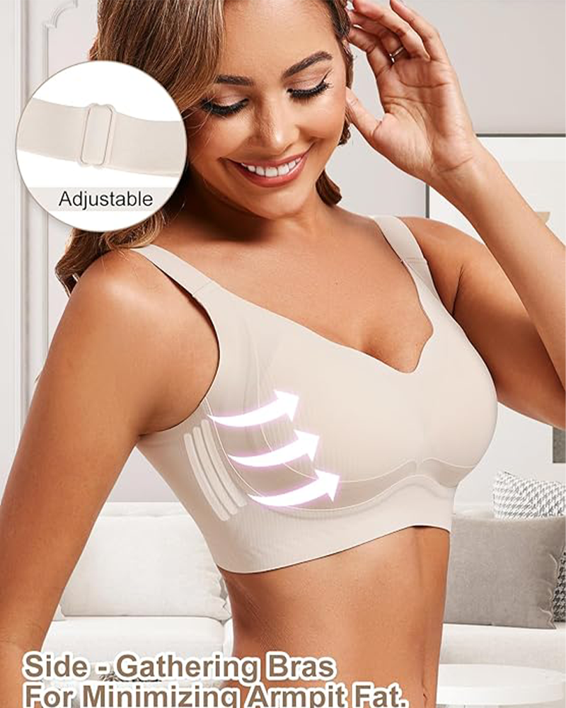 Anti Sagging Full Coverage Wireless Push Up Bra
