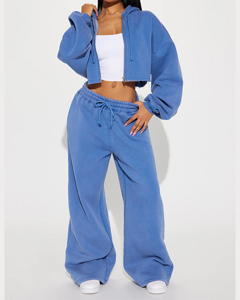 On The Go Fleece Pant Set