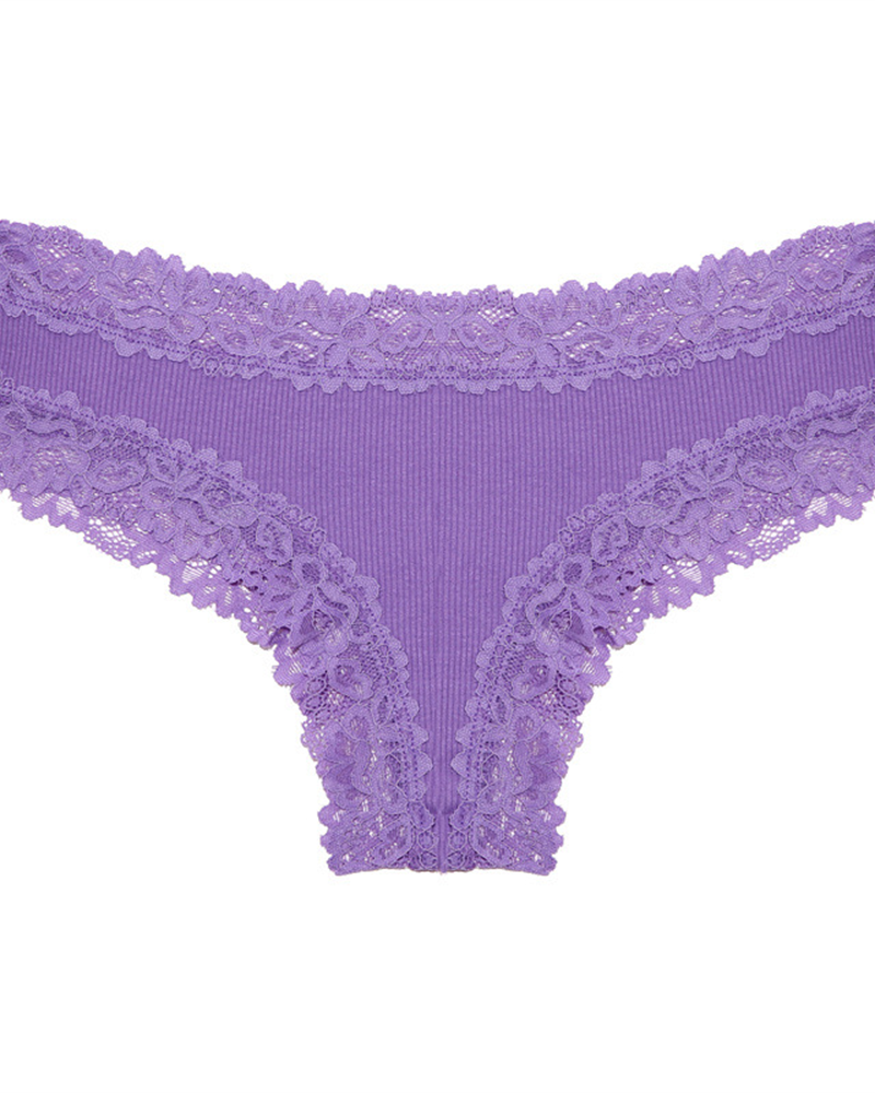 Shesways® Cotton Lace Low Rise Brazilian Bikini