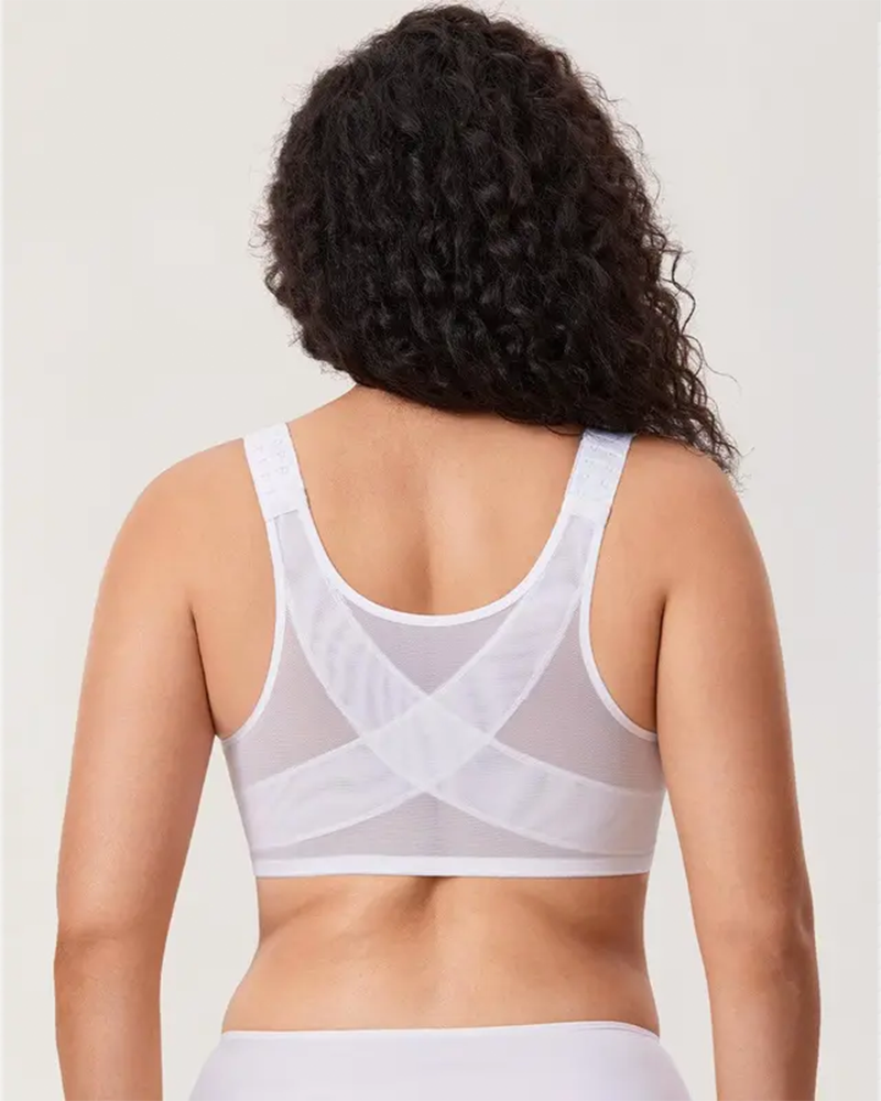 Women's Front Closure Posture Support Underwire Seamless Bra