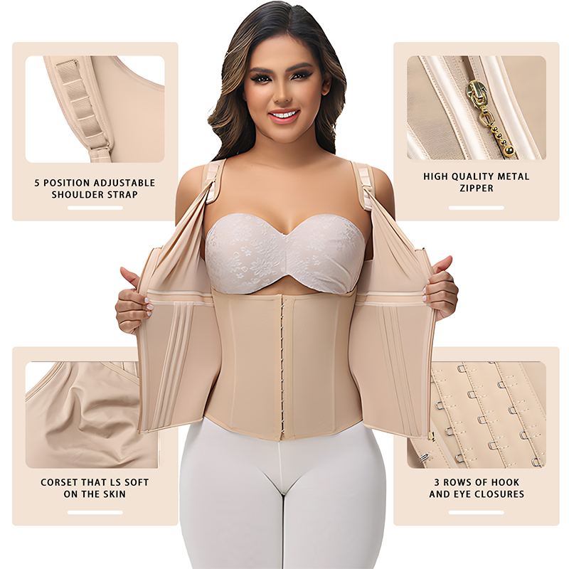 Enhanced Shaping Corset Top — Slimming Waist Trainer & Push-Up Vest
