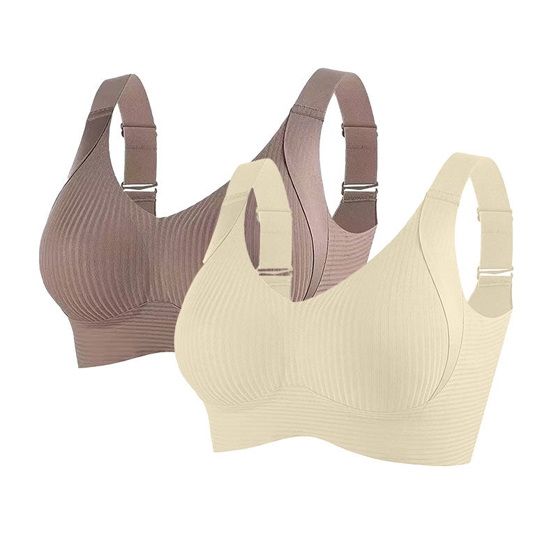Wireless Ribbed Bralette – Seamless, Breathable Comfort (2–4 Pack)