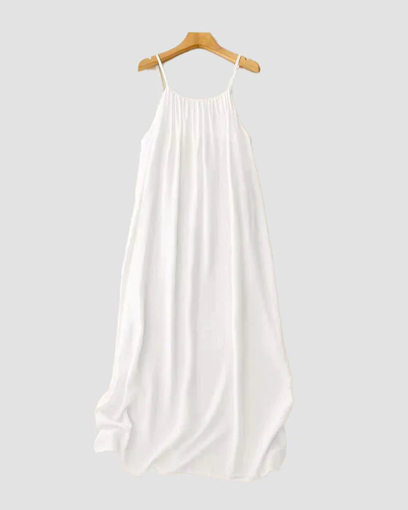 Solid Color Backless Cami Dress