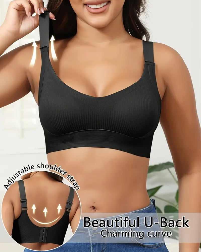 Wireless Ribbed Bralette – Seamless, Breathable Comfort (2–4 Pack)