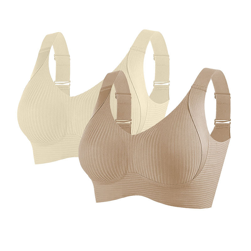 Wireless Ribbed Bralette – Seamless, Breathable Comfort (2–4 Pack)