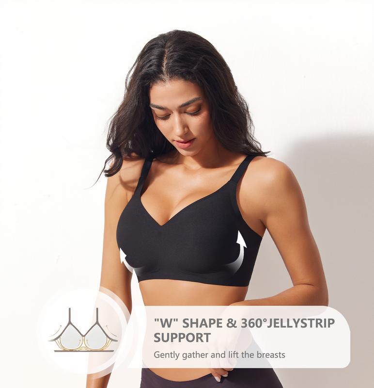 Jelly Seamless Wireless Push Up Bra – Comfortable Full Coverage Everyday Wear