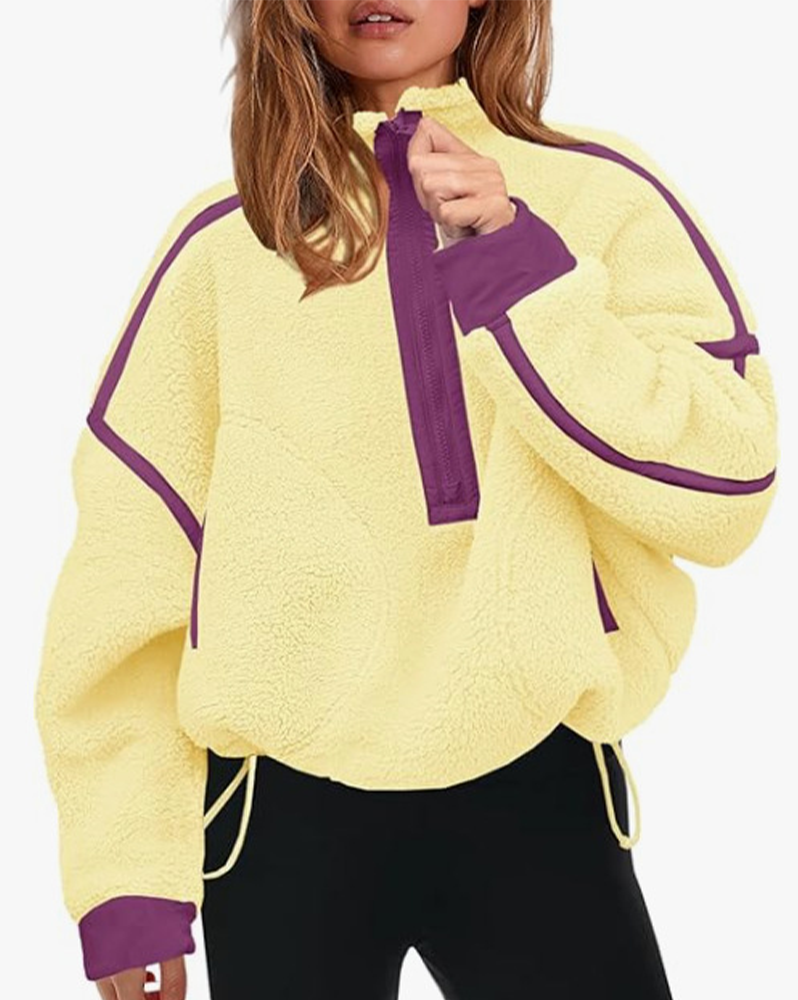 Half Zip Sherpa Fleece Pullover