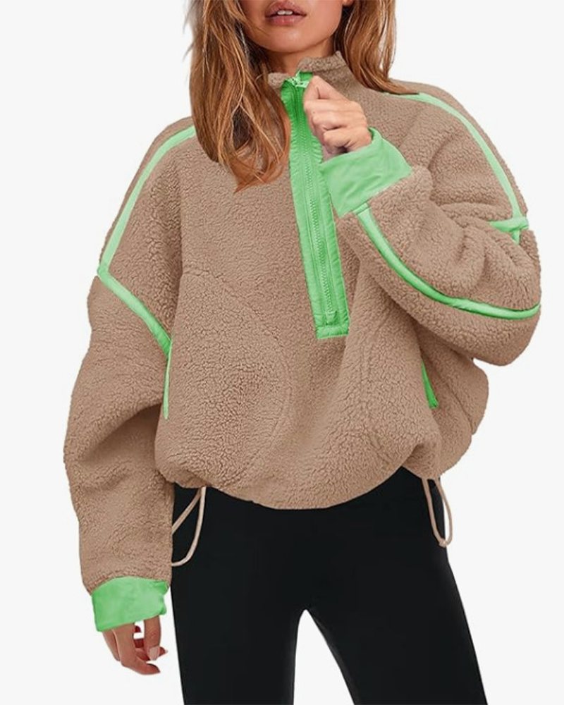 Half Zip Sherpa Fleece Pullover