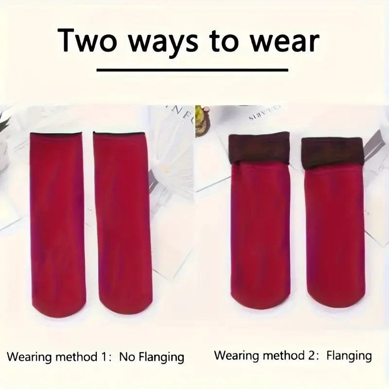 10 Pairs Women’s Fleece-Lined Winter Warm Socks