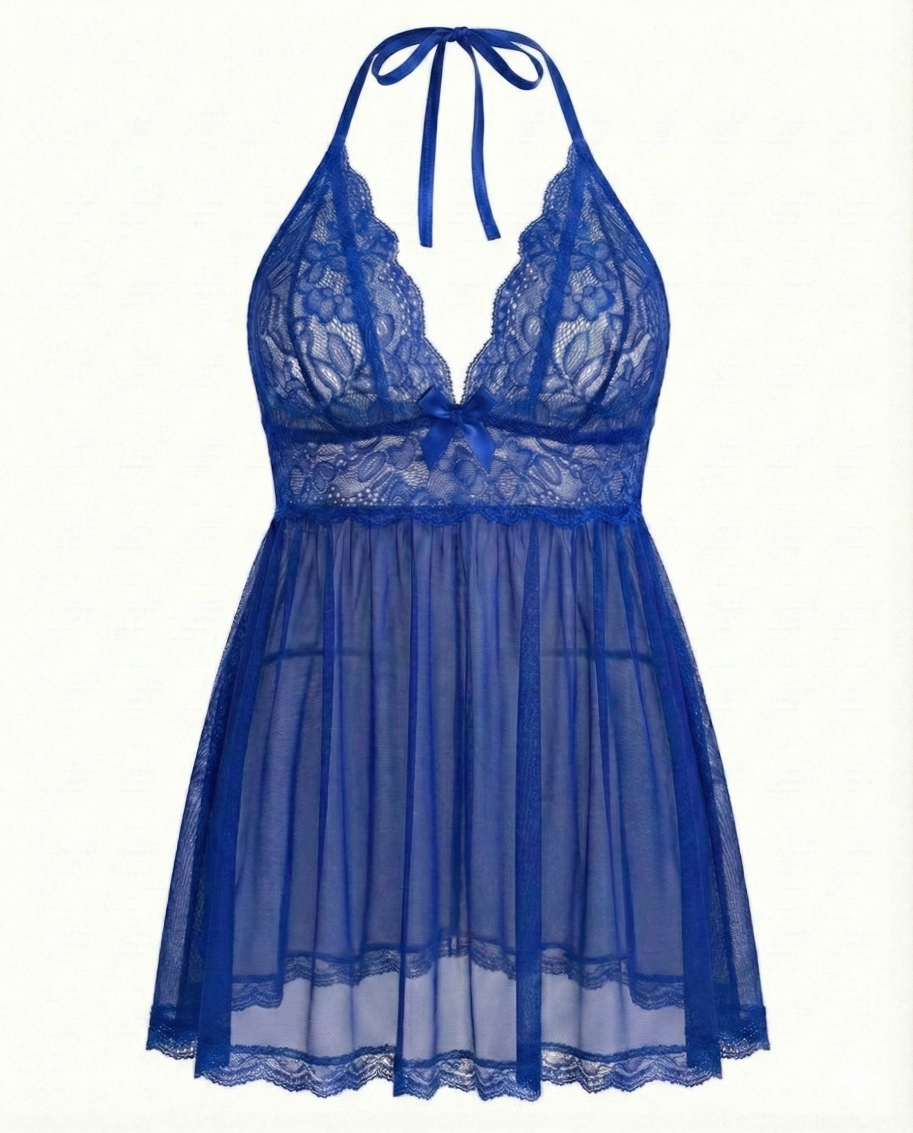 Women’s Plus Size Lace Babydoll – Mesh Chemise Sleepwear