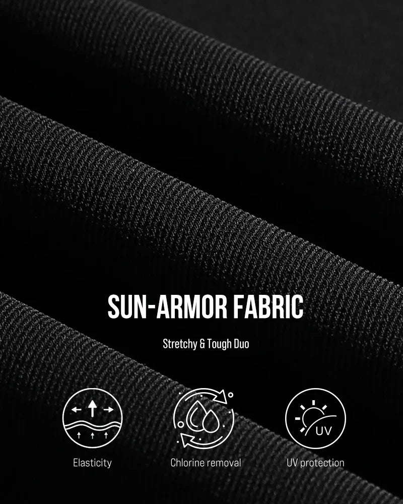 Hourglas Retro Color Block Full-Coverage Tummy Control Swimsuit